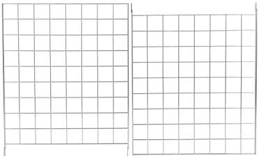 Econoco Portable Grid Panels, Wire Display, 3 Pack, Chrome, 2x6ft - Image 3