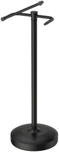 Freestanding Toilet Paper Holder Stand, Heavy Duty Matte Black Stainless Steel Toilet Paper Holder with Weighted Base, Rustproof & Tool-Free Installation for Modern Bathrooms by Kaxnuaxu
