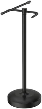 Freestanding Toilet Paper Holder Stand, Heavy Duty Matte Black Stainless Steel Toilet Paper Holder with Weighted Base, Rustproof & Tool-Free Installation for Modern Bathrooms by Kaxnuaxu