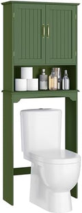 Yaheetech Over the Toilet Storage Cabinet, Bathroom Organizer, Green, 25″W by Yaheetech