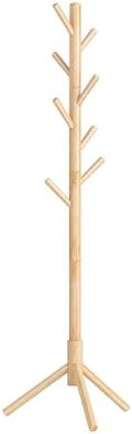 VASAGLE Solid Wood Coat Rack, Free Standing, Tree-Shaped, with 8 Hooks by VASAGLEbySONGMICSHOME