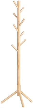 VASAGLE Solid Wood Coat Rack, Free Standing, Tree-Shaped, with 8 Hooks by VASAGLEbySONGMICSHOME