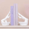 White Legs Sculpture Bookends for Shelves, Modern Book Ends Decorative by Unknown