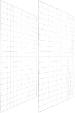 PATIKIL Wire Grid Panels Gridwall Panel 39" x 28" White 2Pcs by PATIKIL