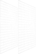 PATIKIL Wire Grid Panels Gridwall Panel 39" x 28" White 2Pcs by PATIKIL
