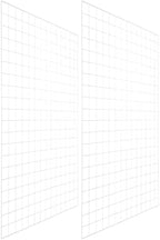 PATIKIL Wire Grid Panels Gridwall Panel 39" x 28" White 2Pcs by PATIKIL