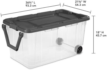 Sterilite Modular Stacker Box with Latching Lid, 160 Quart, 4-Pack - Image 2