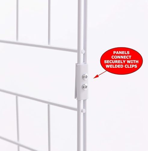 Econoco Portable Grid Panels, White, 3 Pack, 2' x 6' - Image 5