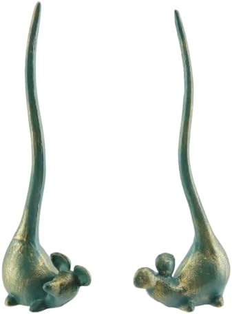 Antrader Cast Iron Paper Towel Holder Countertop,Paper Holder for Bathroom & Kitchen,Mouse Shaped,35.7 x 13cm,(Green) - Image 3