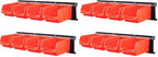 Wallmaster 8-Bin Storage Bins Garage Rack System 2-Tier Orange Tool Organizers Cube Baskets Wall Mount Organizations (Orange) (Pack of 2) by Wallmaster