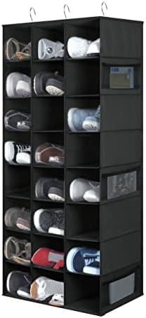 Libeder 24 Section Hanging Shoe Organizer & Storage for Closet, Black by Libeder