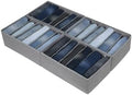 Qozary Jeans Pants Organizer for Closet, 4 Pack Drawer Organizers for Clothing, 6 Grids Wardrobe Clothes Organizer, Jean Organizer for Closet, Deep Drawer, Clothes Organizer for Shirts, Legging by Qozary