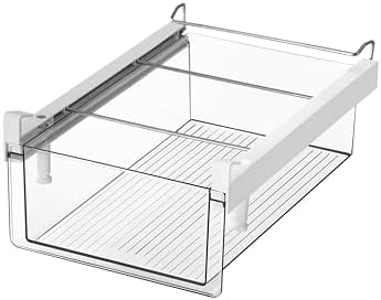 Large Fridge Drawer Organizer 14in-20in Upgradation Refrigerator Undershelf Drawer, Extra-Deep Storage Deli Meat, Cheese, Eggs, Fruit, Vegetable by BIINONE