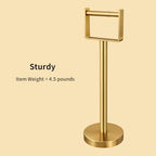 YUMORE Heavy Duty Toilet Paper Holder Stand, Extra-Weighted Base No Tipping - Image 3