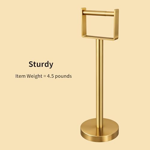 YUMORE Heavy Duty Toilet Paper Holder Stand, Extra-Weighted Base No Tipping - Image 3