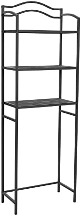 Household Essentials 3-Tier Metal Over the Toilet Bathroom Storage Shelf, Grey by HouseholdEssentials