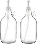 kitchentoolz Half Gallon Glass Pump Dispenser Bottle, Large Jug with Pump for Laundry Soap Dispenser, Liquid Detergent, Fabric Softener, Syrup Pump - 64 oz Made in USA by KITCHENTOOLZ