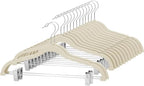 Cozymood Velvet Skirt Hangers 36 Packs Ultra Thin Hangers with Clips by CozyMood