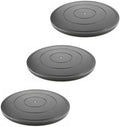 16 Inch Lazy Susan Turntable - Heavy Duty Rotating Swivel Steel Ball Bearings - Flat Base Stand for TV/Computer/Monitor/Arts/Crafts/Bonsai/Statue/Cabinet Organizer (3 Pack/Black) by VOLCANOESCLUB