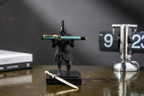 Roman Praetorian Warrior Knight Pen Holder Desk Ornament Black - Image 5