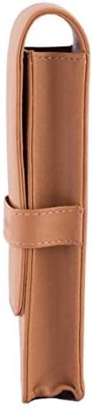 DiLoro Leather Triple Pen Case Pencil Pouch Holder for Three Fountain Ballpoint Rollerball Pens and Pencils - Image 3