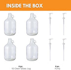 Glass Laundry Detergent Dispenser 4-Pack with Pumps | 1 Gallon Glass Jug - Image 2