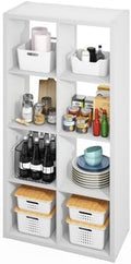 Furinno HERMITE Kitchen Island, 8-Cube Coffee Bar, Extra Thick Kitchen Storage, Bakers Rack, for Pantry Organizers and Storage, Kitchen Organization, White by Furinno-FitsYourSpaceFitsYourBudget