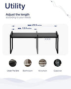 Nxconsu Expandable Shelf for Cabinets, Cabinet Shelf Riser, 12" Black - Image 5