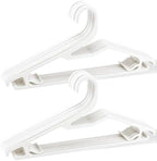 Plastic Hangers, Short Neck Hangers for Clothes, Z-Shape Shirt Hanger for Men 16.5", Flat Space Saving Blouse Hanger for Adults Suit, Hoody, Dress, Small Necked Clothing, Percha de Plástico White 20 by VSVstoage