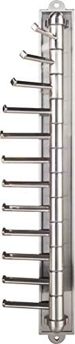 Hardware Resources 357T Twelve Hook Swivel Arm Cascading Vertical Tie/Belt/Scarf Rack - Tie Organizer - Satin Nickel by Hardware+Resources