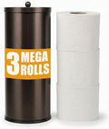 [2023 Upgraded Version] HUJI Rust Resistant Stainless Steel Toilet Paper Roll Canister Holder w/Removable Base for Bathroom Storage (1 Pack, Toilet Paper Canister) (Bronze) by HUJI
