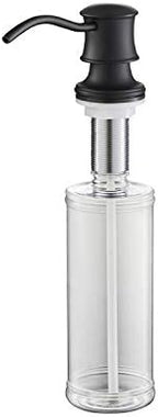 KIBI Countertop Refillable Soap Dispenser for Kitchen Sink | 8.5 Ounce Capacity with Easy Pump Action | Durable Stainless Steel Pump and Matte Black Finish for Corrosion Resistance (KSD101) by KIBI