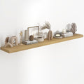 Fun Memories 72 Inch Long Floating Shelves for Wall, 72x9.3 Large Floating Shelf for Bedroom, Kitchen, Bathroom, Wall Mounted Rustic Wood Shelves with Invisible Bracket for Books, Decor, Oak by FunMemories