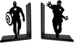 Superhero Bookends | Decorative Bookends for Shelves | Non-Skid Book Holders for Shelves, Table | Unique Home/Office Decor | Heavy Bookends| Metal Book Ends| 7x5.5x4 Inches Each - Image 2