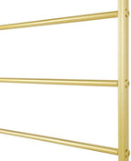 Wall Mounted Scarf Rack with 10 Adjustable Tiers, 50lb Capacity Metal Towel Holder for Scarves Ribbons Wrapping Paper, Display Organizer for Flower Shop Retail Store (Gold, 23.6×47.2in) - Image 7
