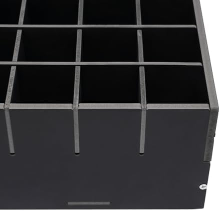 2 Pcs Paint Organizer, Wall-mountable Craft Paints Storage Rack, PVC Board,12.99X3.54X12.99 in,for DIY Crafters Spray Painters Studios, Galleries (Black) - Image 7