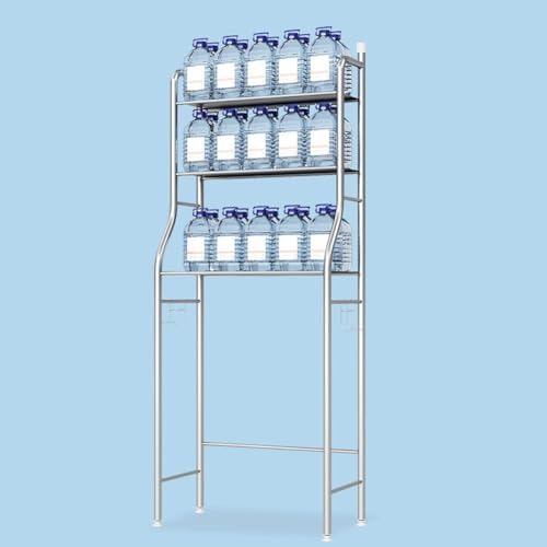 3-Tier Over the Toilet Storage, Metal Bathroom Shelve, Over Toilet Bathroom Organizer, Space Saver Bathrooms Shelve for Restroom Laundry Balcony, White - Image 7
