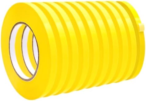 WOD Yellow 10 Pack, Poly Bag Sealer Tape - 1/2 inch x 180 yds. for Color Coding Age of Perishables, Food Storage, Pack,Aging and Sealing Meat, Candy, or Gifts BSTC22PVC by WODTape