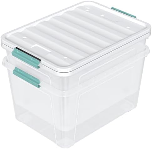 Zopnny 85-Qt Storage Box with Latching Lid, 2-Pack Stackable Large Bins - Image 7