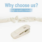 TOFIIGREM Beige Velvet Hangers Clips 50 PCS, Non-Slip Velvet Skirt Hanger Clips for Ivory/Beige Velvet Hangers, Strong Finger Clips Perfect for Thin Velvet Hangers Skirt Pant Suit Velvet Hangers - Image 3