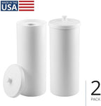 iDesign Freestanding Bathroom Toilet Paper Storage Holder, 2-Pack, White - Image 2