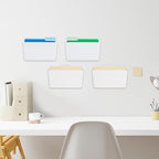 EASEPRES 4 Pack White Plastic Single Pocket Hanging File Organizer, Wall Mount Paper Mails Magazines Holder, Mounted Folder Bins for Office, School and Home, 12.99x4.13x7.48 inches - Image 4
