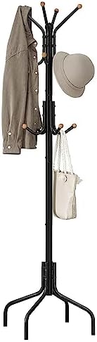 SONGMICS Coat Rack Freestanding, Metal Stand with 12 Hooks and 4 Legs by SONGMICSbySONGMICSHOME