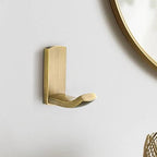 WINCASE Antique Brass Towel Hook, Bathroom Wall Robe Hooks Vintage Mounted, Rustic Bath Coat Clothes Hooks 4 Pack - Image 2