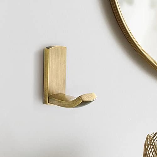 WINCASE Antique Brass Towel Hook, Bathroom Wall Robe Hooks Vintage Mounted, Rustic Bath Coat Clothes Hooks 4 Pack - Image 2