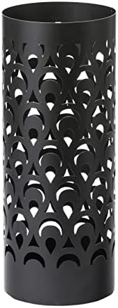 Mango Steam Tall Round Umbrella Holder 21.75 Inches Tall (Peacock Black) - Image 2