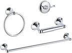 Classic Bathroom Hardware Accessory 4-piece Set,Chrome by Unknown