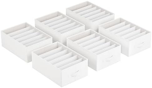 SONGMICS Set of 6 Foldable Wardrobe Clothes Organizers, 6-Compartment by SONGMICSbySONGMICSHOME