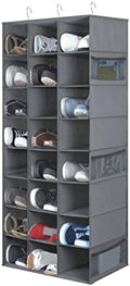 Libeder 24 Section Hanging Shoe Organizer & Storage for Closet, Grey by Libeder