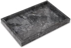 Marble Bathroom Vanity Tray, Black, 12"x 8" x1.2" by HESHIBI